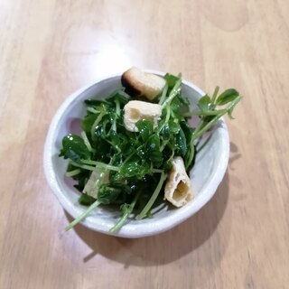 豆苗とカリカリ油揚げの簡単サラダ♪